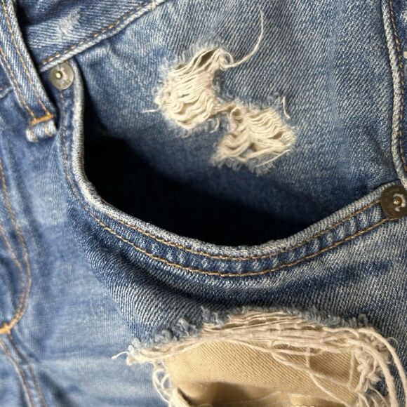 Rag & Bone Rebel Boyfriend Shorts Boho Distressed Denim Jean Shorts Size 25 - Picture 4 of 9